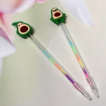 Ручка гелевая, многоцветная «Авокадо», 3 цвета, 19 см