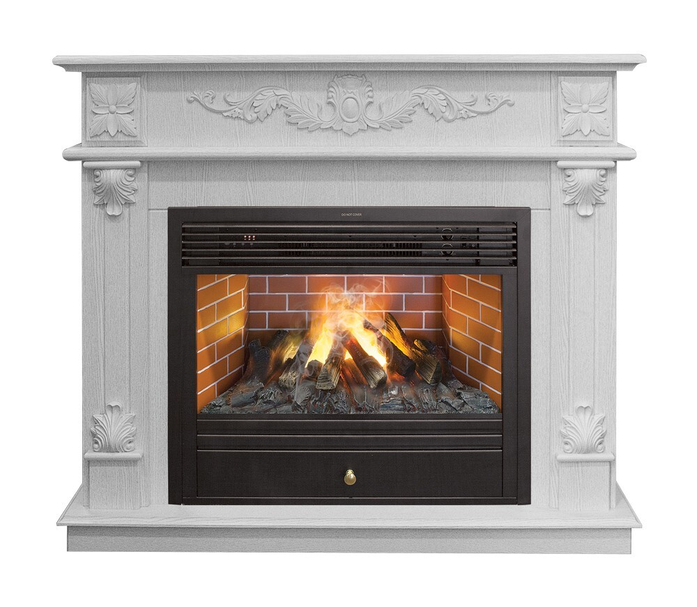 Электрокамин RealFlame Dacota WT белый дуб с очагом 3D Olympic