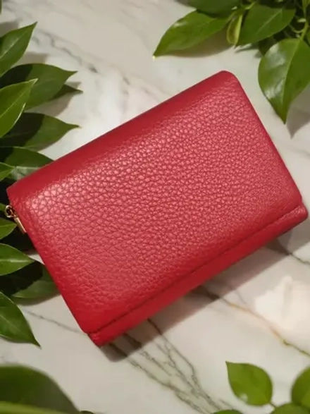 Кошелек компактный красный