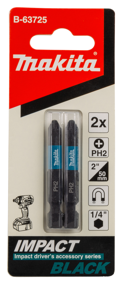 Насадка PH2х50 мм Impact Black, 2 шт. Makita B-63725