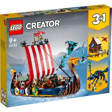 Конструктор LEGO Creator 3 в 1 31132 Корабль викингов и Змея Мидгарда