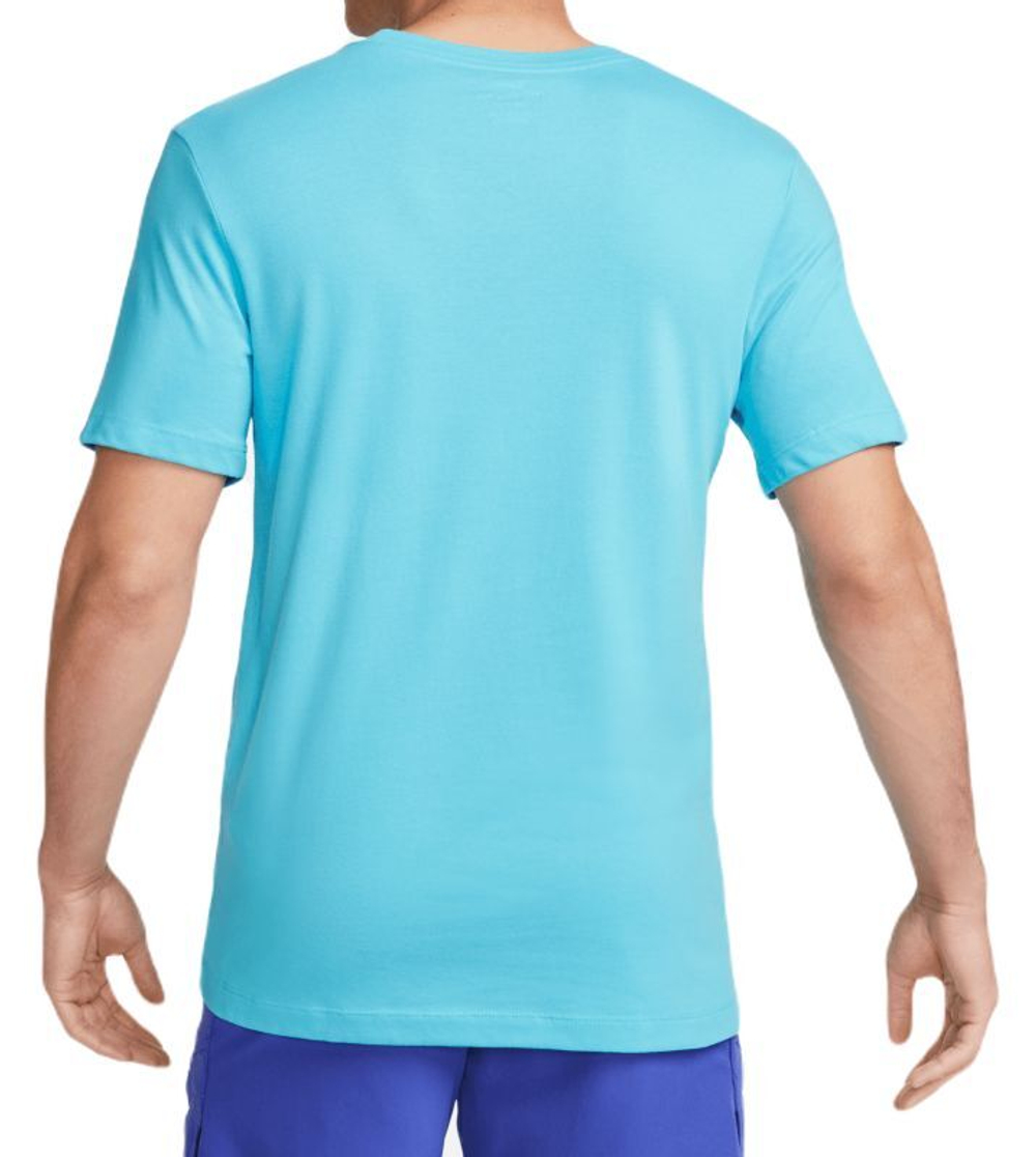 Футболка мужская теннисная Nike Court Dri-Fit Tennis T-Shirt - baltic blue