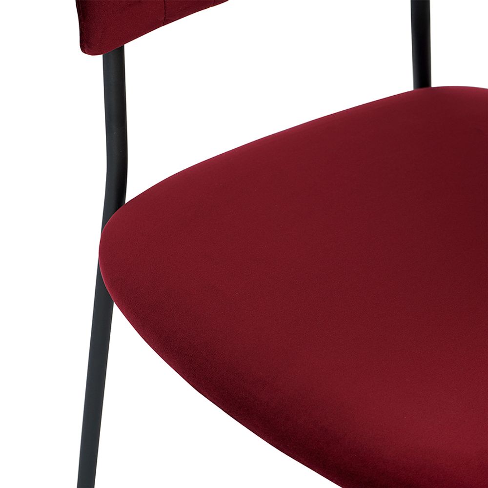 Стул Stefany, велюр, винный