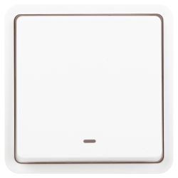 Выключатель ЭРА Эксперт 11-1522-01 с подсветкой IP55 10АХ-250В СУ белый | Эра Эксперт