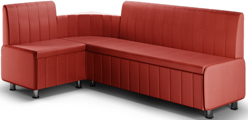 Кухонный уголок со спальным местом Каприччио 022 кожзам красный дерево