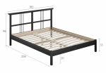 Двуспальная кровать, ВОЙВЫВ (РИКЕНЕ), 160х200 см, черный