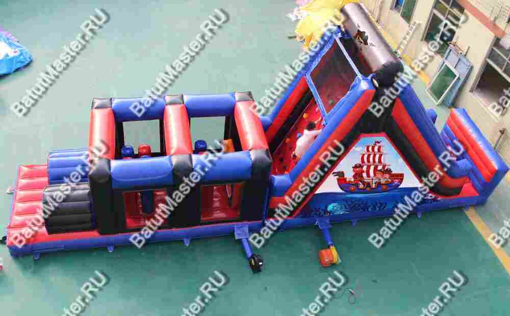 Коммерческая надувная полоса препятствий "Морская стихия"