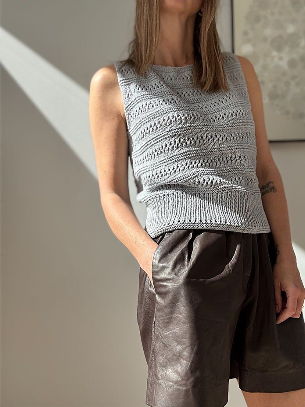 Топ спицами "Lacey Loop"