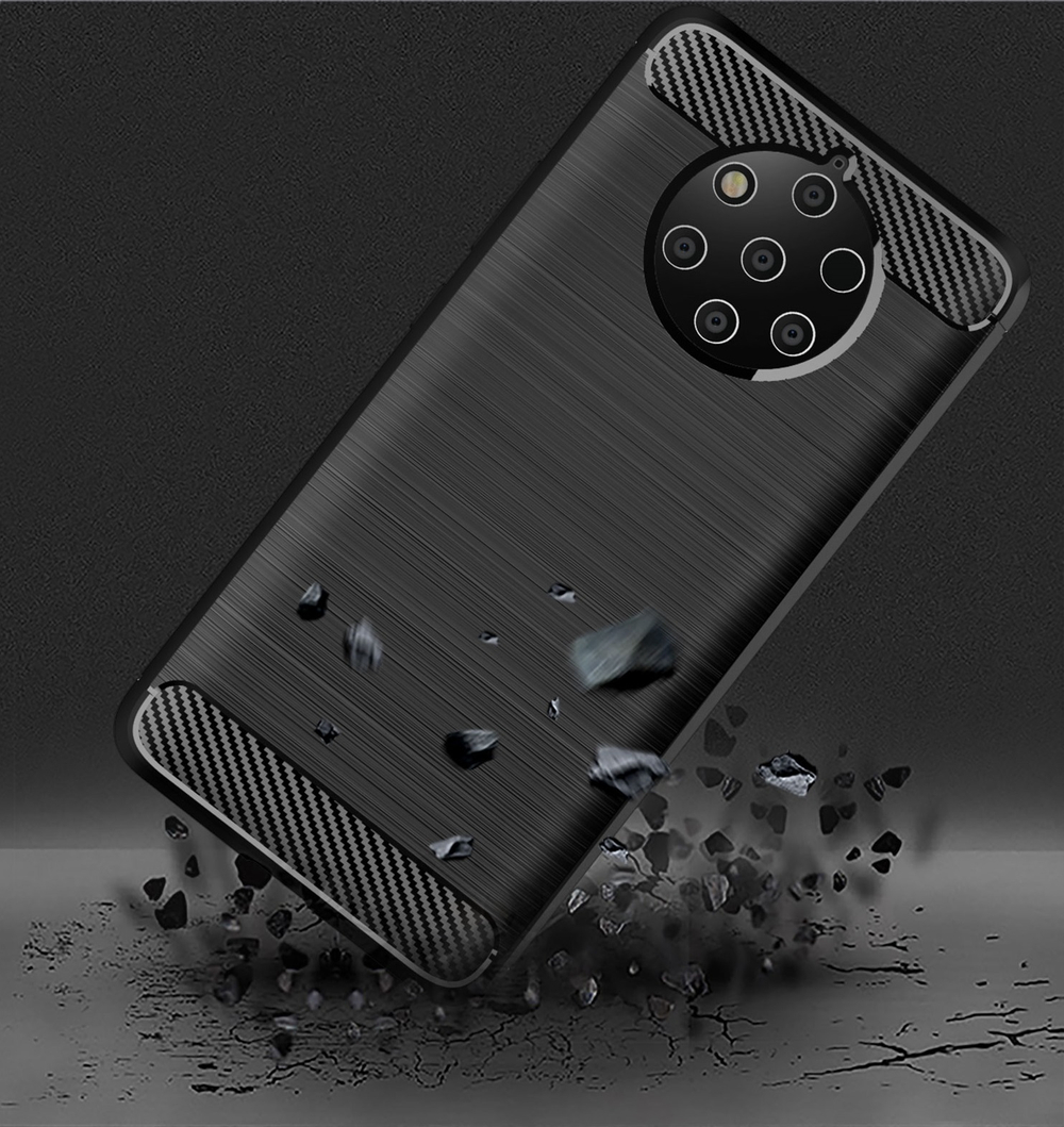 Чехол на Nokia 9 PureView цвет Black (черный), серия Carbon от Caseport