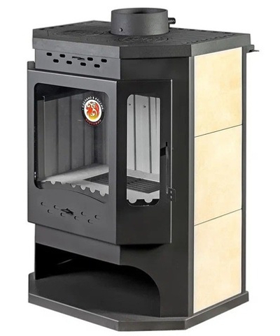 Печь-камин Бавария Призматик с плитой