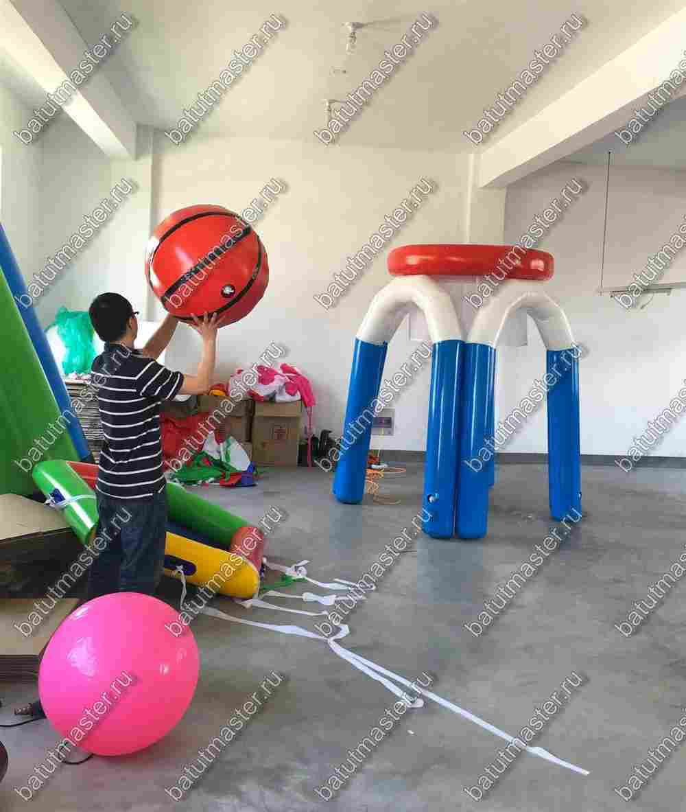 Надувная командная игра "Попади в корзину", 1,5*1,5*1,8 м