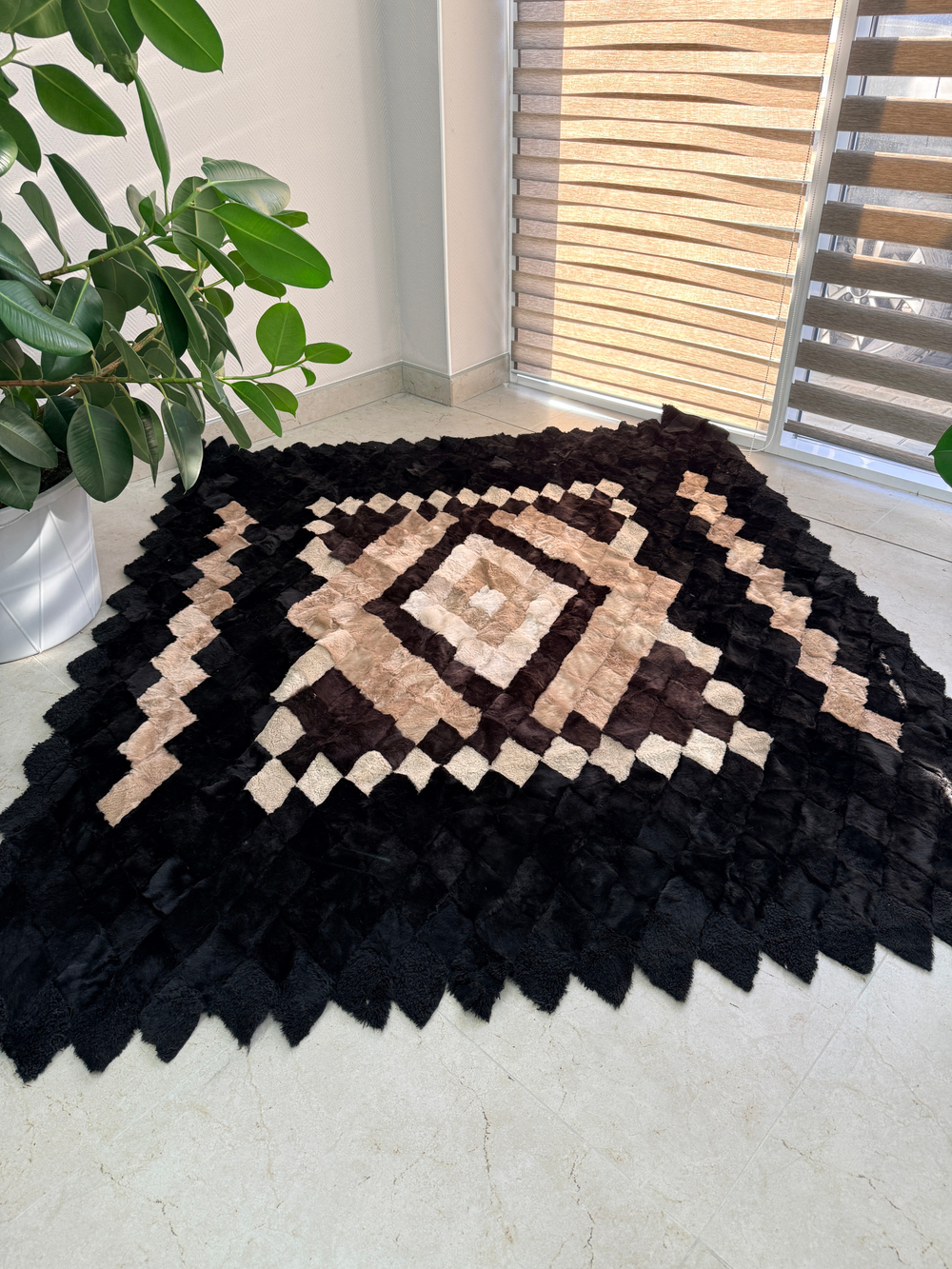 Покрывало меховое ковер из шкуры овчины