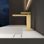 Смеситель для раковины Vincea Dice VBF-2DS1BG однорычажный, брашированное золото