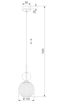 Подвесной светильник 1*E14 a071823 11040 черный/янтарный Sophia Cognac TK Lighting