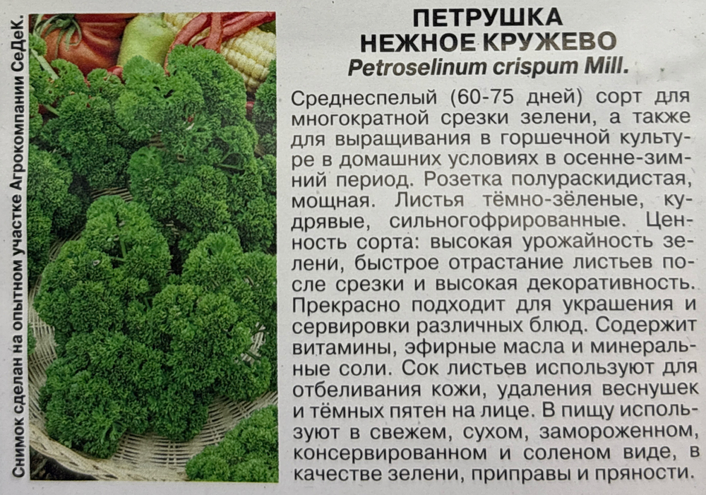 Петрушка листовая Нежное кружево 2 г СМЗ-56