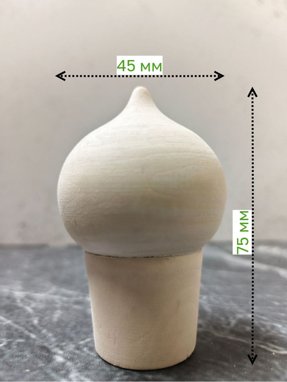 Мороженое ,заготовка из липы 75*45 мм