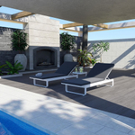 Шезлонг Ideal Patio ЛЕТТО антрацит - белый каркас