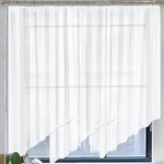 Занавеска "Ф. ТРИО", цвет белый, на шторной ленте, Польша.