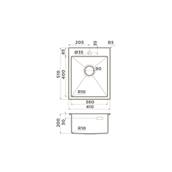 Кухонная мойка Omoikiri Akisame 41-GB нерж.сталь/графит