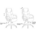 Кресло руководителя Helmi HL-E06 "Balance", экокожа черная, механизм качания