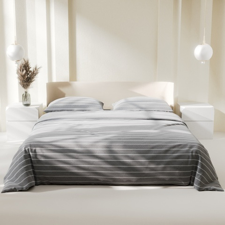 Постельное бельё 1.5-спальное «Этель» Gray stripes, поплин