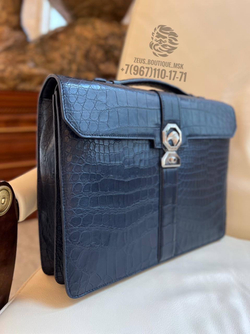 Портфель Stefano Ricci из кожи крокодила