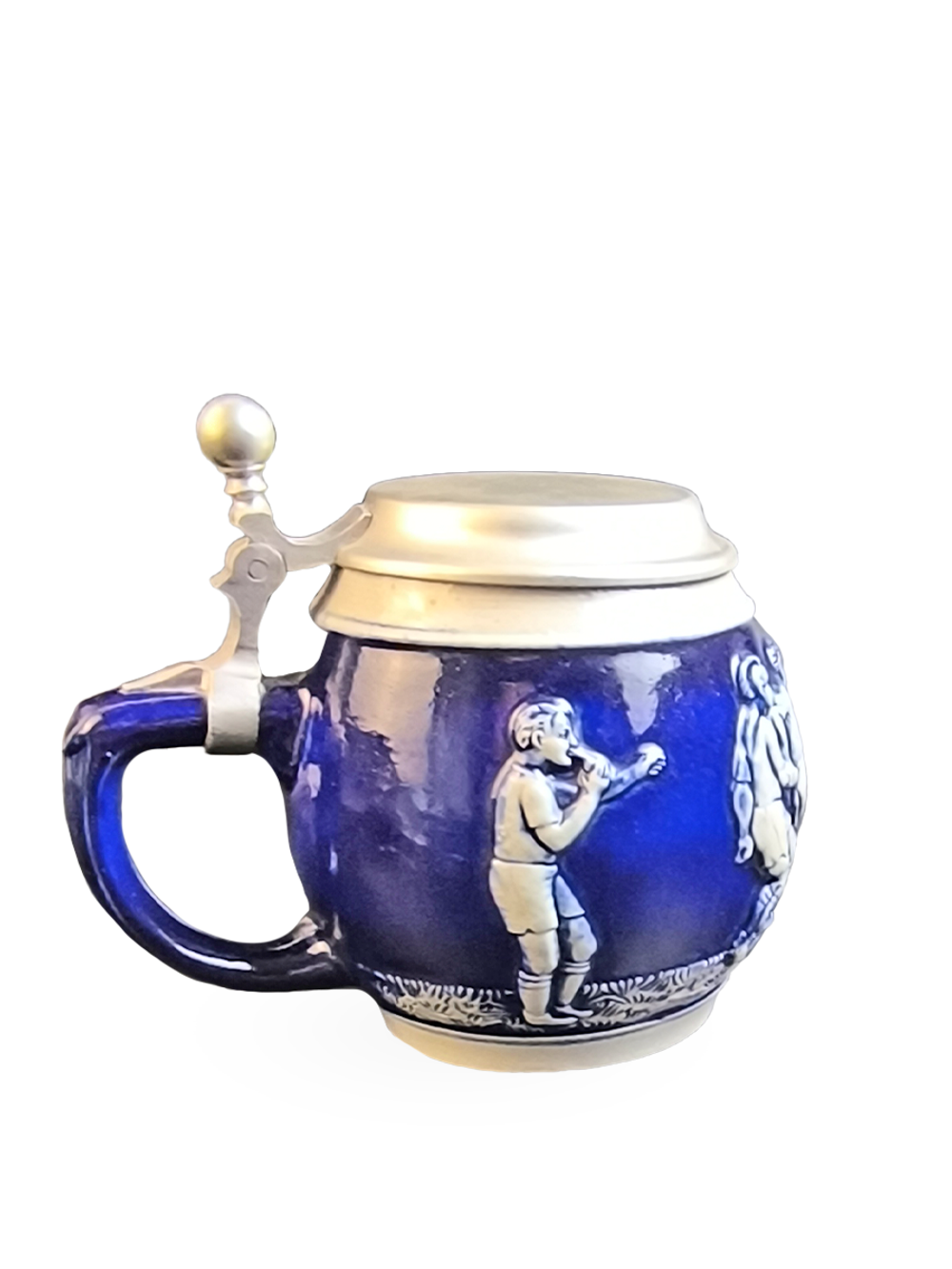 Кружка пивная " Футбол" (керамика с оловянной крышкой) Германия