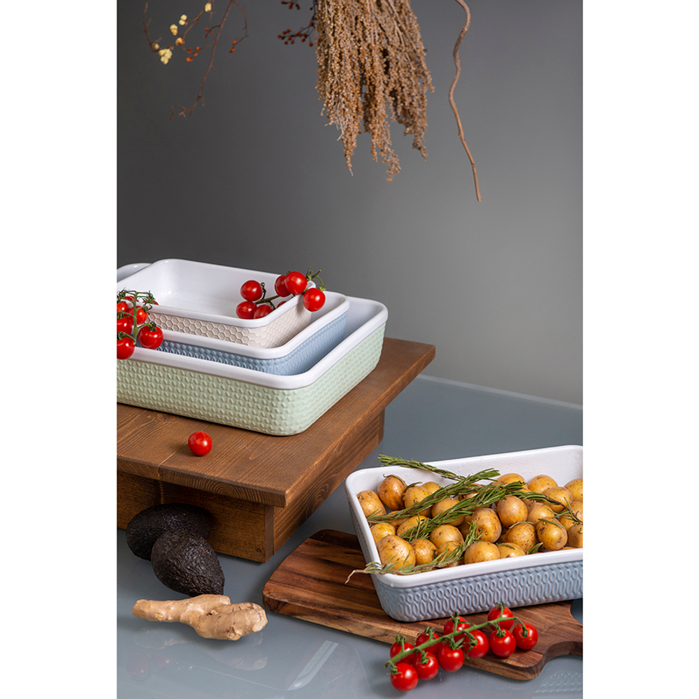 Блюдо для запекания marshmallow, 21,6х16,5 см, кремовое