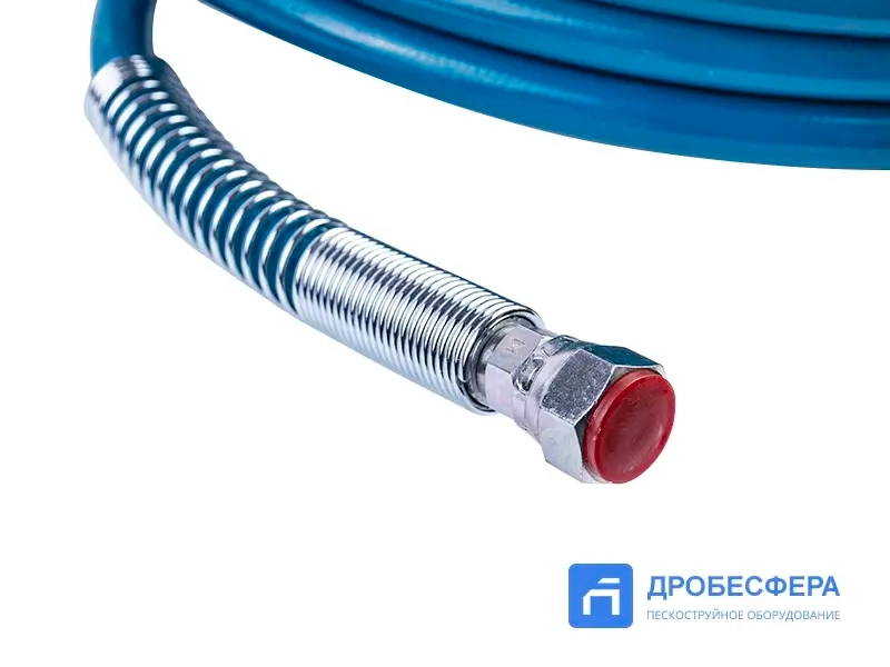 Шланг для окрасочного аппарата 250 бар 15 метров 1/4" бирюзовый арт. DP-637H05-15