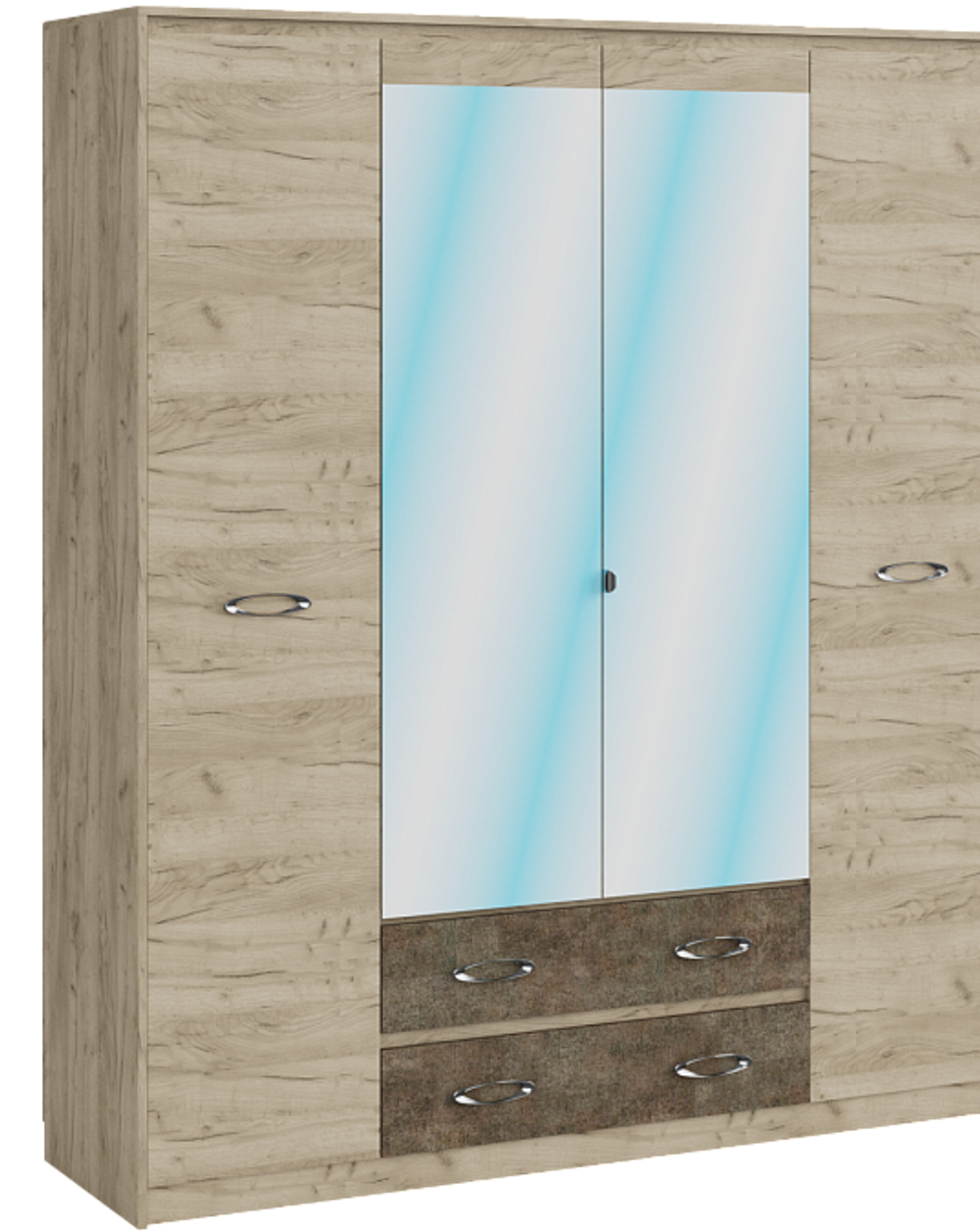 Дакота Шкаф 4-х ств с ящ (540)