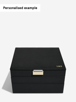 Органайзер для украшений и часов Stackers Classic Jewellery Box, 3 секции -Dove Grey & Rose (Navy Blue / темно-синий / Navy Blue / Органайзер с крышкой)
