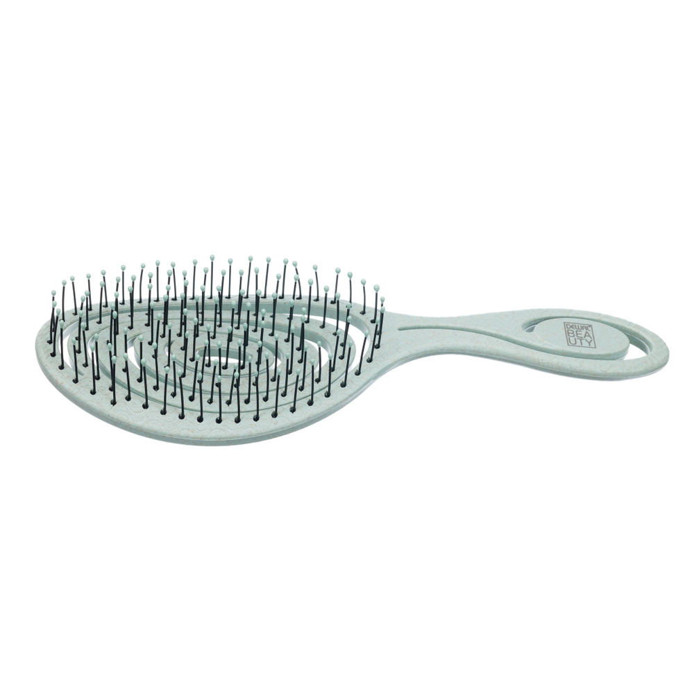DBEF2-Mint Щетка Dewal Beauty серия "Eco-Friendly", продувная, с нейлоновым штифтом, форма улитка ,