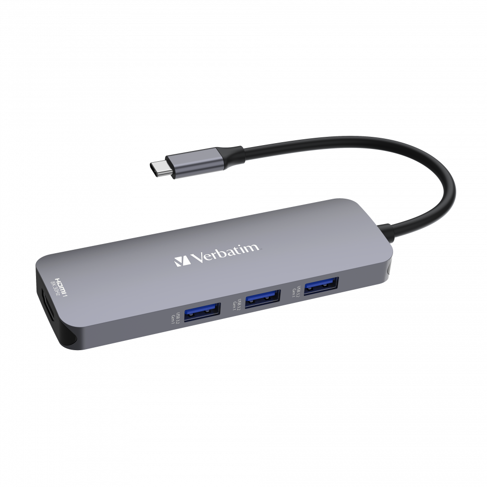 Многопортовый разветвитель Verbatim USB-C Pro CMH-08 на 8 портов