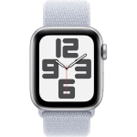 Часы Apple Watch SE, 40 мм, алюминий серебристого цвета, браслет Sport Loop дымчато-голубого цвета (2024)