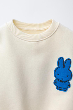 ZARA ТОЛСТОВКА С НАШИВКАМИ MIFFY™ MERCIS BV ©, ЭКРЮ