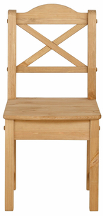 Комплект прочных стульев Ванда 45х45 см с анатомической спинкой, 4 шт. из массива сосны в натуральном цвете, для кухни, столовой, гостиной и дома