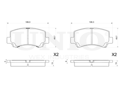 Колодки тормозные диск. передние UNIO BRP-20349
