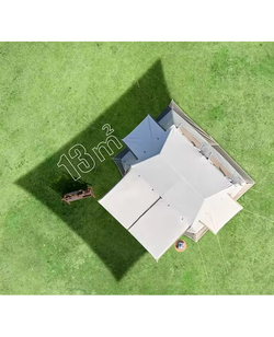 Палатка Naturehike Village 8.5 AIR 4-местная, надувной каркас, бело-коричневая