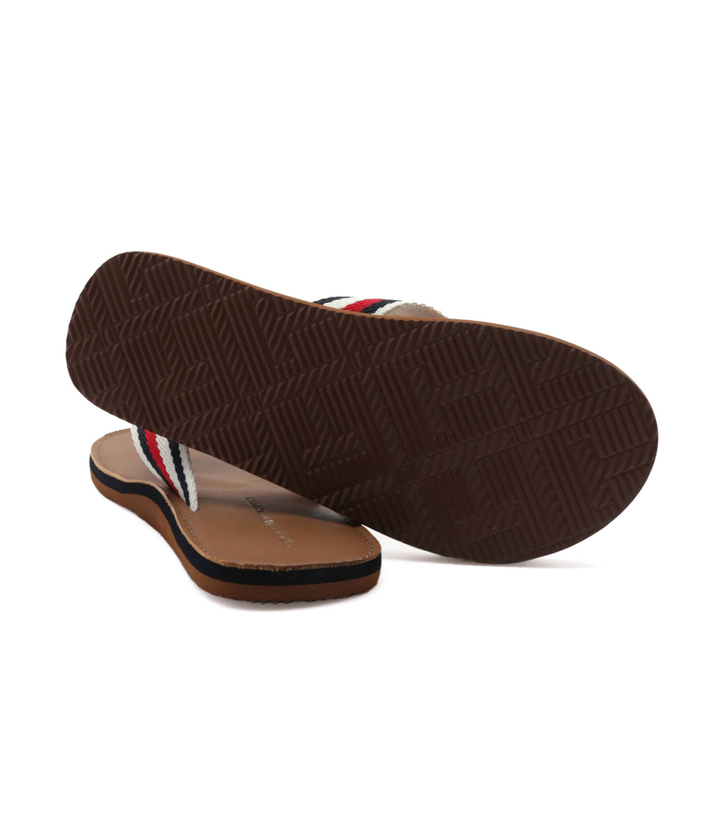 Вьетнамки HILFIGER LEATHER BEACH SANDAL Tommy Hilfiger - коричневый(FM0FM04548)