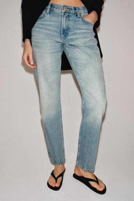 ZARA ДЖИНСЫ SLIM С НИЗКОЙ ПОСАДКОЙ — ZW COLLECTION, ГОЛУБОЙ