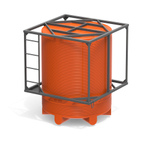Емкости в кассетах для перевозки воды и жидких удобрений, КАС Полимер-Групп V 6000 КАС одинарная 6000 л. вертикальная (1980x1980x2485см;оранжевый) - арт.559079