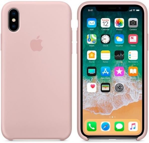 Клип-кейс Apple Silicone Case для iPhone X (розовый песок)