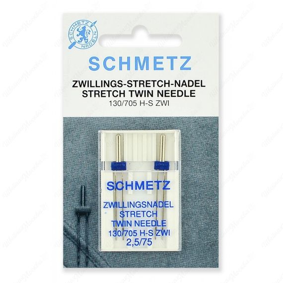 Иглы стретч двойные 130/705H-S ZWI № 75/2.5
