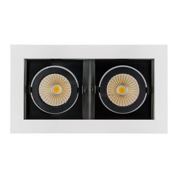 Встраиваемый светильник 18W 3000K 024130 белый CL-KARDAN-S180x102-2x9W Warm Arlight