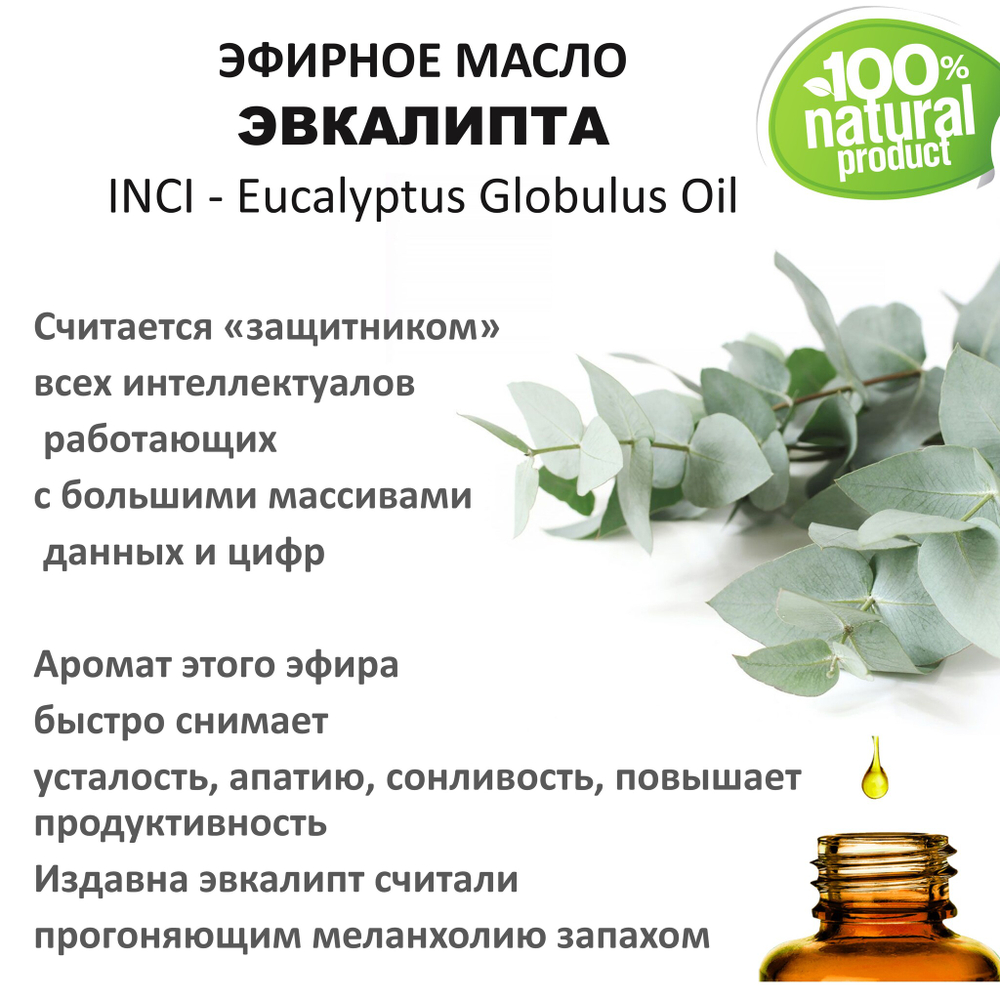 Эфирное масло эвкалипта / Eucalyptus Globulus Oil