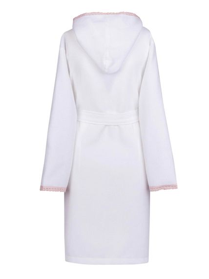 Селеста (белый) XL Халат вафельный с капюшоном