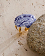Кольцо Shell blue
