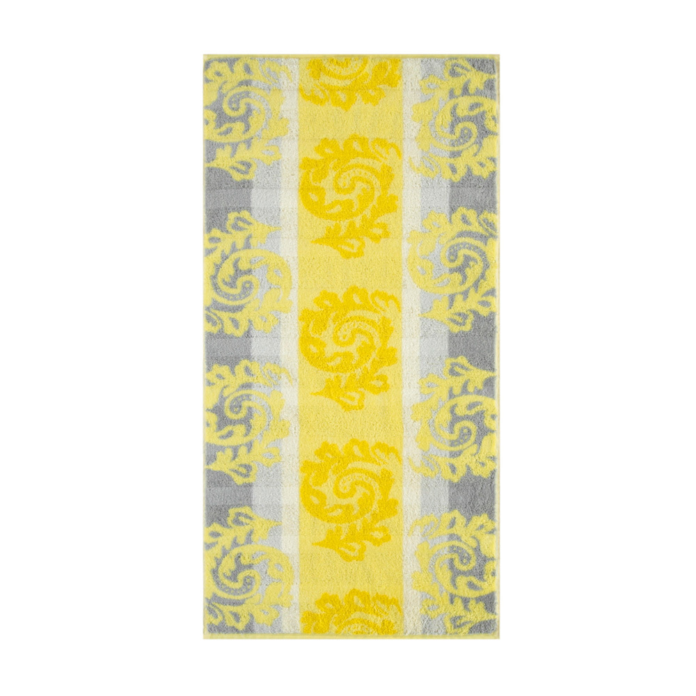 Полотенце 80х150 Cawo Noblesse 1057 Cashmere Jaquard желтое