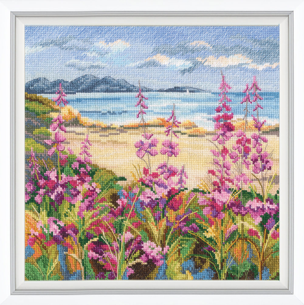 "Цветы у горного озера"-M976 вышивка