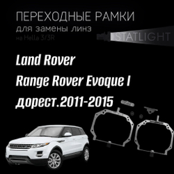 Переходные рамки для замены линз на Land Rover Range Rover Evoque I дорест. 2011-2015 AFS